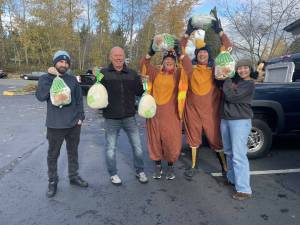 Brooklake Church started the annual Turkey Round Up ten years ago, but the fun and holiday spirit has only grown since then. This year, Brooklake collected 66 turkeys and $775 that was distributed to community partners, Multi-Service Center, Communities In Schools and Illahee Middle School. (Photo provided by Shelley Pauls)