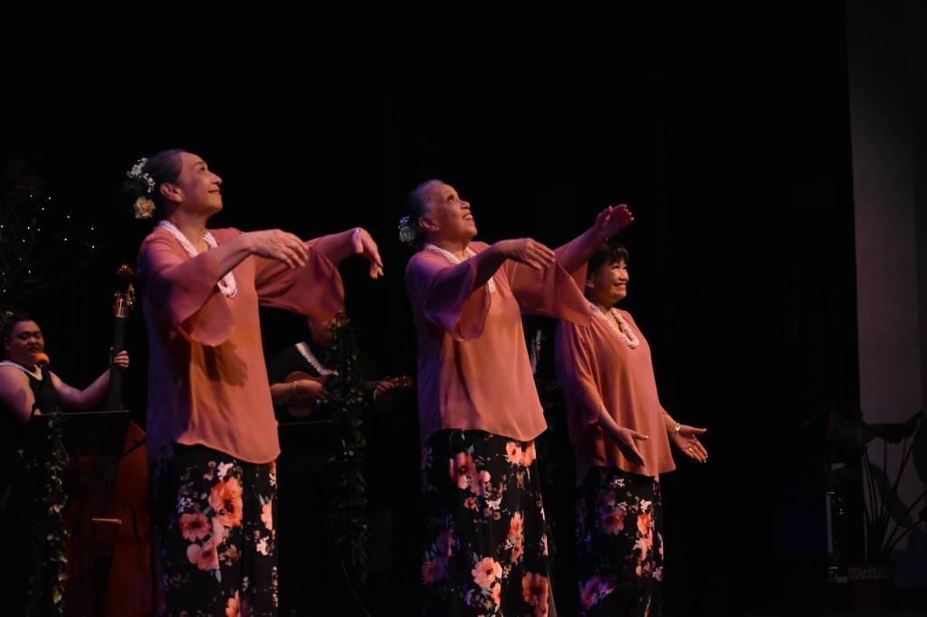 The Panini Pua Kea performed by dancers from the Ke`ala `O Kamailelauli`ili`i Foundation hālau. Photo by community member and photographer @t.g.koz on Instagram