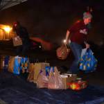 Parks staff help gather another donation of hundreds of pounds of food for local food banks.