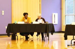 Representative Jamila Taylor and Senator Claire Wilson at the Legislative Agenda Breakfast. Photo by Keelin Everly-Lang / the Mirror