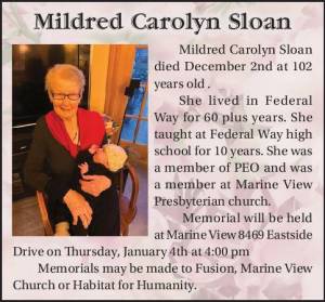 Mildred Carolyn Sloan | Obituary