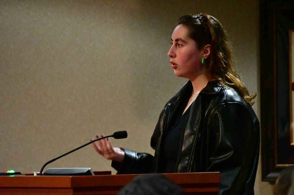 Hailey Renae Howell shared public comments advocating for the inclusion of youth voices in decisions impacting youth in Federal Way, using the example of the Federal Way High School pedestrian incident as an example. Photo by Bruce Honda