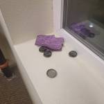 Bottle caps and other drug-related trash was left behind by an intruder into the apartment building. Photo provided by SHAG resident Frank Fields