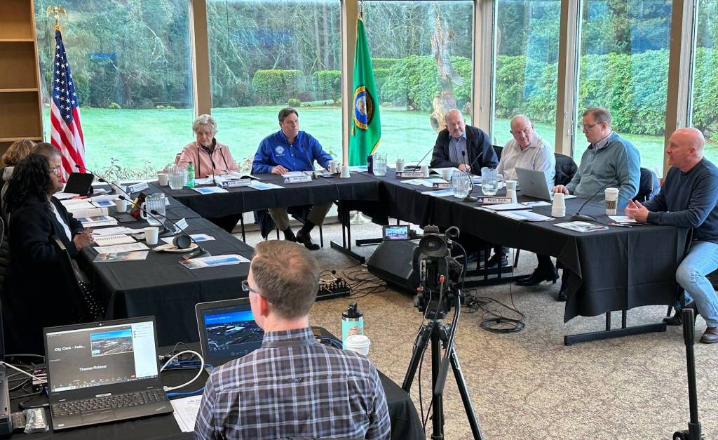 Community Development Director Keith Niven speaks to the city council at the retreat on Feb 3. Photo provided by the City of Federal Way