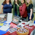 Theatre Director Loretta Deranleau Howard, Marketing and Publicity manager Kendra Breyer, Stage Manager Tammy Fossett and Shalena Putnam of St Lukes Theatre Company. Photo by Keelin Everly-Lang / The Mirror