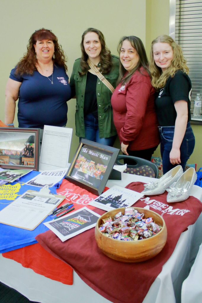 Theatre Director Loretta Deranleau Howard, Marketing and Publicity manager Kendra Breyer, Stage Manager Tammy Fossett and Shalena Putnam of St Lukes Theatre Company. Photo by Keelin Everly-Lang / The Mirror