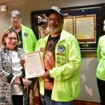 Lions Club members were honored with a proclamation recognizing their 70 years of service. Photo by Bruce Honda