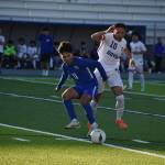 Joshua Ruiz Perez battles with a Kent-Meridian player for the ball. Ben Ray / The Mirror