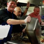 Craig Patrick volunteering at the annual fish fry at St Vincents de Paul. Photos by Keelin Everly-Lang / The Mirror