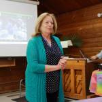 Shelley Puariea, director of the Federal Way Senior Center, shares a few words at the beginning of the event. Photo by Keelin Everly-Lang / The Mirror