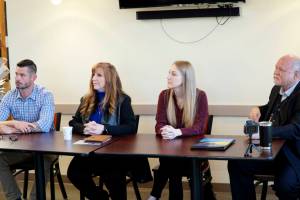 Panel speakers from the first Community Coffee Chat earlier this year.