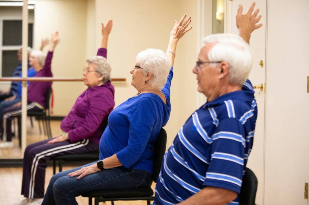 Having a fitness log can keep you motivated, and the supportive environment at Village Green Senior Living will give you all the encouragement you need. Courtesy Village Green Senior Living