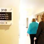 A sign in the hallway at the Pete Andersen Family Shelter shares an encouraging message. Photos by Keelin Everly-Lang / The Mirror
