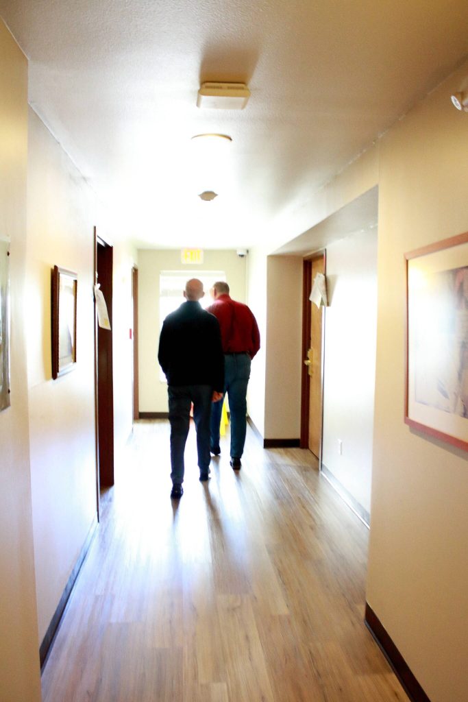 Congressman Adam Smith and FUSION Executive Director David Harrison at the FUSION Family Center.