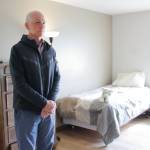 Congressman Adam Smith in a room at the Pete Andersen Family Shelter by FUSION. Photo by Keelin Everly-Lang/The Mirror