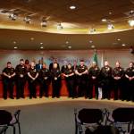Representatives of the Federal Way Police Department pose for a photograph after receiving the proclamation from Federal Way City Council recognizing Police Week. Photo by Keelin Everly-Lang / The Mirror