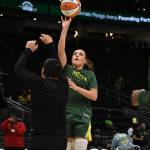 Seattle Storms Nika Mühl made her much anticipated debut in the WNBA against the Fever. Ben Ray / The Mirror