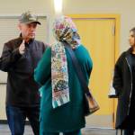 Community members attending the community policing event on June 1 talk before the program begins. Photo by Keelin Everly-Lang / The Mirror