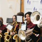 Thomas Jefferson pep band plays a tune before the Raider nominees are announced.