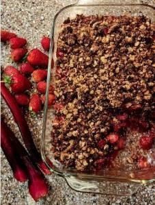 No bake strawberry rhubarb crisp. Courtesy photo