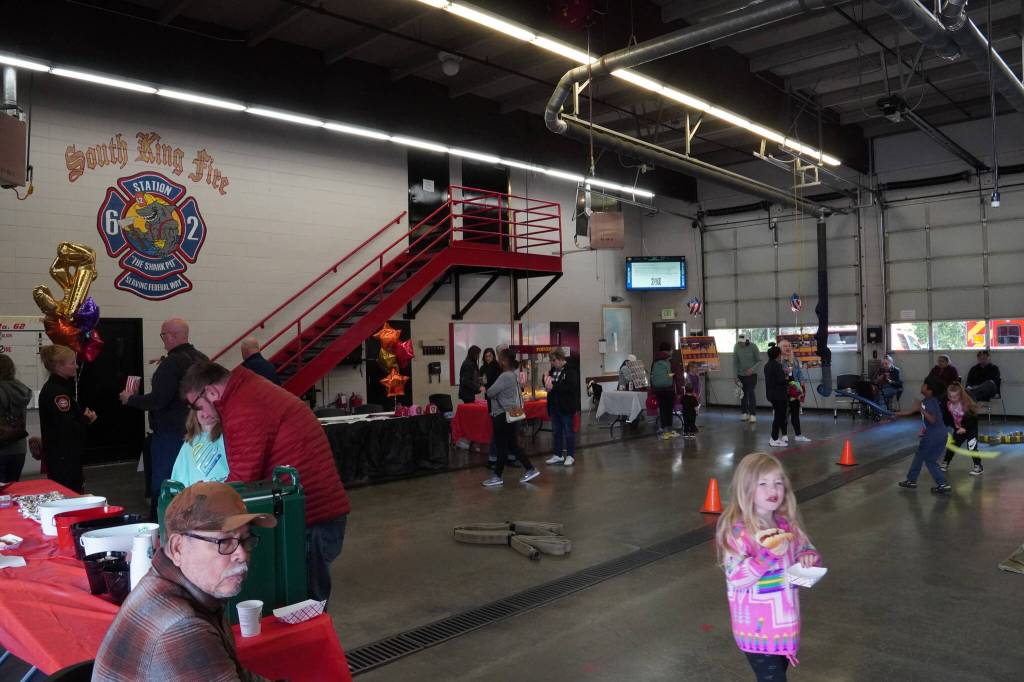 Families enjoying their time at the South King Fire 75th anniversary.