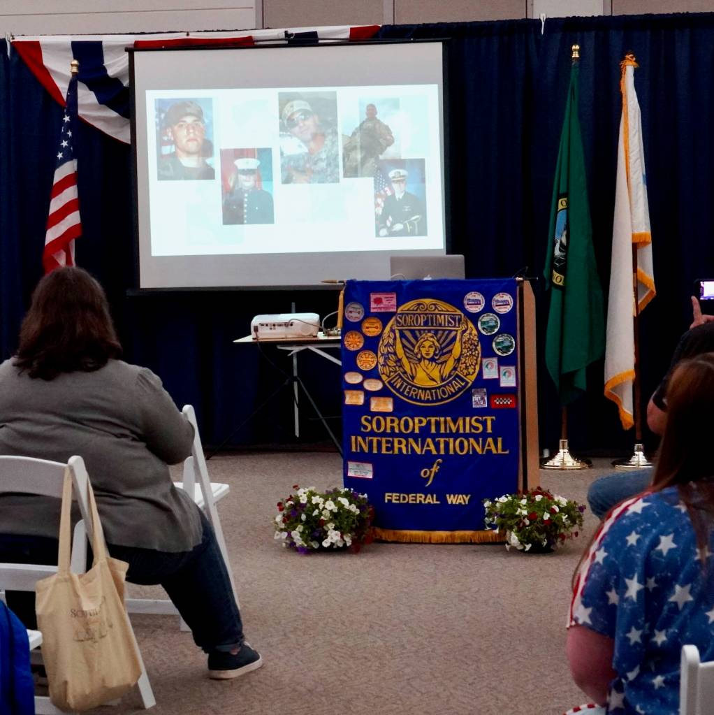 A slideshow of fallen soldiers put on by the Gold Star Families of Washington. Photos by Joshua Solorzano/The Mirror