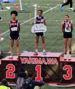 Pacific Christian Academys girls track team performed well at the state championship in the WIAA 1B division. Top finishers were Emily Dodge in the 100M (3rd), 200M (2nd), 4x100 Relay (3rd), 4x200 Relay (2nd); Ruthie Dodge in the 100M (4th), 200M (1st), 4x100 Relay (3rd), 4x200 Relay (2nd); Janeale Nduga in the 100M (3rd), 200M (5th), 100M Hurdles (4th), 4x100 Relay (3rd), 4x200 Relay (2nd); Elianna Nantin in the Girls 4x100 Relay (3rd); and Josie Amberson in the Girls 4x200 Relay (2nd). Courtesy photos