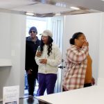 Keith and December see the newly remodeled Carpenter House for the first time. They will be the first members of FUSIONs transitional housing program to live there. Photo by Keelin Everly-Lang / The Mirror