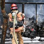 At around 1:45 p.m. June 24, South King Fire crews stopped a fire at an apartment complex in the 34000 block of 1st Circle South in Federal Way. Courtesy photo
