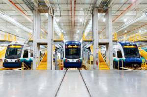 The inside of Sound Transits light rail Operations and Maintenance Facility in South Seattle. COURTESY PHOTO