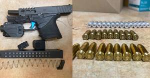 The ghost gun and bullets found at Todd Beamer High School. Photos from the Federal Police Department Public Records
