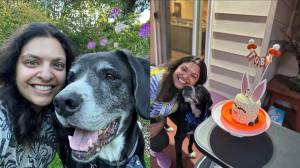 Suman Kamath with her dog Toby. Photo courtesy of Suman Kamath