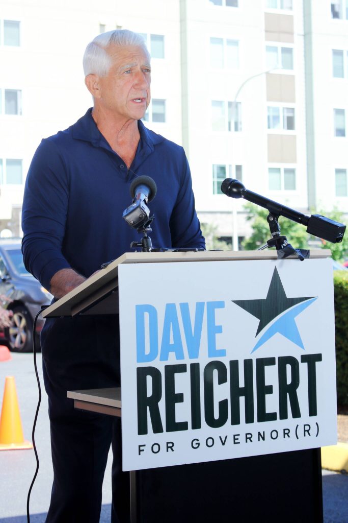 Candidate for Governor Dave Reichert. Photo by Keelin Everly-Lang / the Mirror