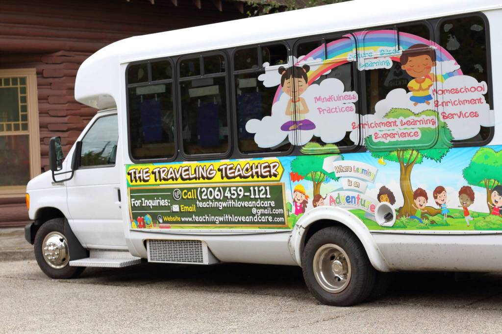 The mobile classroom used by Teaching With Love and Care for their enrichment activities for young learners. Photos by Keelin Everly-Lang / the Mirror