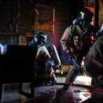 Probationary firefighters practice a scenario on the third floor of a training tower as part of their post-academy training. Photo by Keelin Everly-Lang / The Mirror