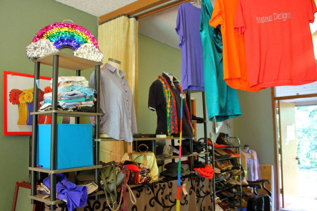 Paint, decor and even clothing displays make the closet a colorful and inviting place.