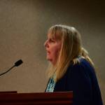 Community member Barbara Marsh spoke up about a concern over RV regulations in Federal Way and her feedback is now being implemented in a law change. Photo by Bruce Honda.