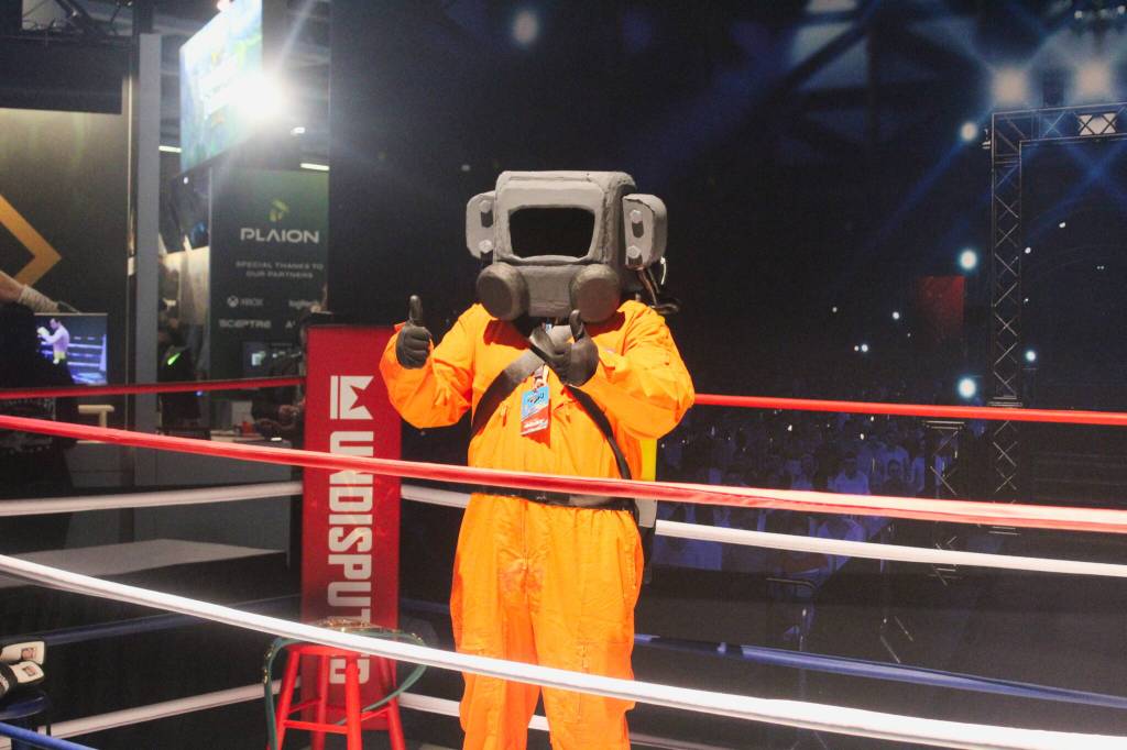 A Lethal Company employee cosplay at the Undisputed game booth. Photo by Bailey Jo Josie/Sound Publishing.