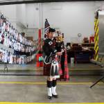 Lt. Ann Hoag of South King Fire is part of Puget Sound Firefighters Pipes and Drums and performed after a moment of silence at the 9/11 memorial tribute event this year. Photo by Keelin Everly-Lang / the Mirror