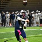 Spencer Holloway throws the ball to Maddox Heyliger for the 2 point conversion and the win. Ben Ray / The Mirror