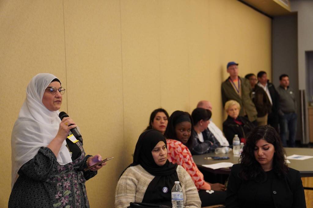 Representatives from the Arabic speaking table. Photo by Joshua Solorzano/The Mirror