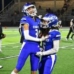 The Toomer brothers (Daesean left) (Anthony right) celebrate a turnover for the Eagles. Ben Ray / The Mirror