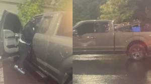 Man who stole from Chris Rodriguezs van and the truck he fled in. Photos from Federal Way Police Department