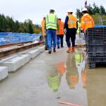 Mayor Ferrell tours Sound Transits Structure C with staff on Oct. 18. Photo by Keelin Everly-Lang / the Mirror