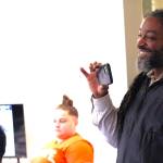 Lamont Styles records guest speaker MJ Burgos, who shares some professional advice from his many years of experience as a barber.