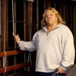 Eric Sanden upstairs in the historic Brooklake building in Federal Way where his band Never Forever practiced in the 90s. He was at the building to share input at a public meeting to inform future plans for the building and the surrounding property. Photo by Keelin Everly-Lang / the Mirror.