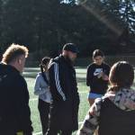 Sean Davis addresses his team before practice gets started. Ben Ray / The Mirror