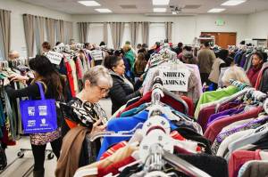 The South King Tool Library held a clothing swap on Nov. 2, and more than 1,000 pounds of gently used clothing were put back into use. Photo courtesy of Bruce Honda