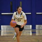 Leilah Mulivai-Tobin dribbles the ball up the floor for Decatur in a scrimmage. Ben Ray / The Mirror
