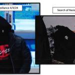 IHOP surveillance showing the shooter and the face mask retrieved from Jayson Jacks room. (Photo from charging documents)